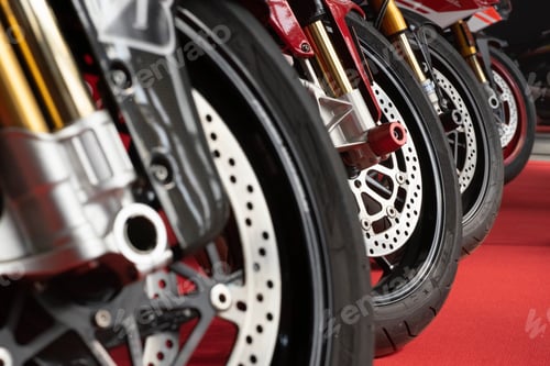 Preview: Motorcycles parked on the motorcycles parking lot