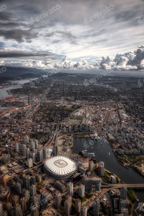 Preview: Downtown Vancouver, British Columbia, Canada. Aerial View