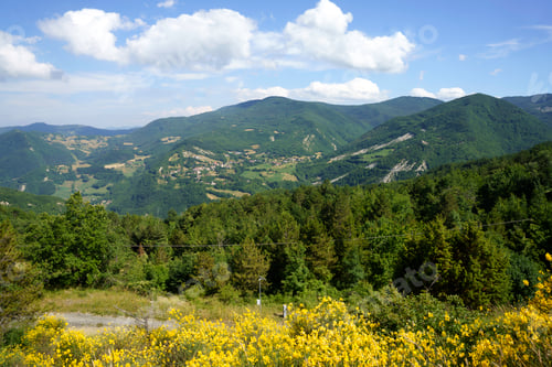 Preview: Summer landscape along the road to Passo della Cisa in Parma province