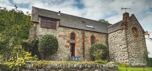 Preview: Close-up stone ancient house. Northern Ireland