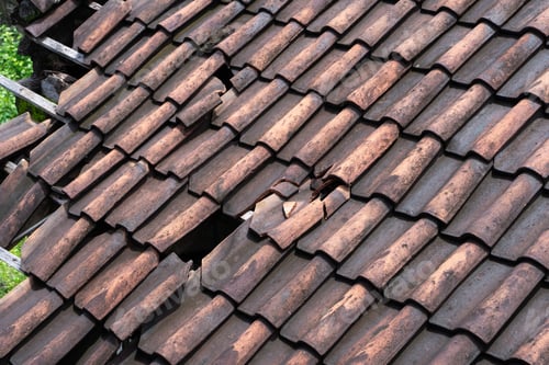 Preview: Damaged Roof with Broken Tiles