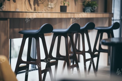 Preview: cafe table display setting in coffee shop background, concept of cafe and restaurant