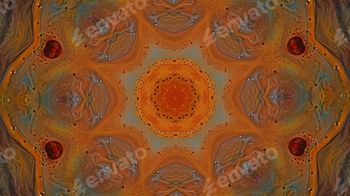 Preview: Abstract background with kaleidoscopic forms, trance and meditation concept. Media. Acrylic bright