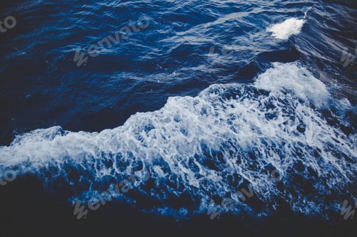 Preview: Top view of billowy sea waves