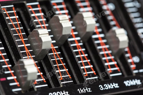 Preview: Vintage audio stereo. close up
