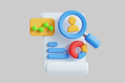 Preview: Data analysis cartoon style icon