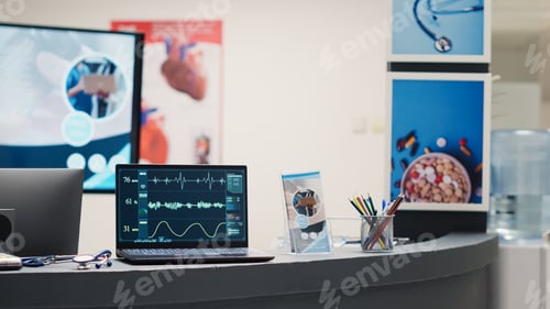 Preview: Cardiology diagnosis on laptop at desk