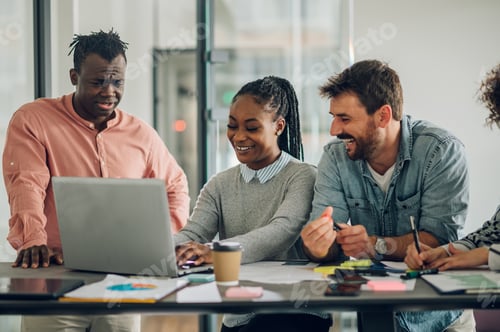 Preview: Multiracial business team having a meeting in an office