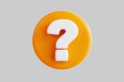 Preview: Question mark on round orange