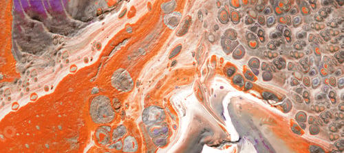 Preview: Spread-out acrylic paint. Abstract background, made in the technique of fluid art.