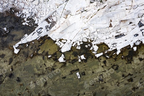 Preview: Aegean seashore and marble rocks in Aliki, Thassos island, Greece