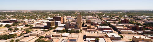 Preview: Sunday Morning Over Empty Street lubbock Texas Downtown Skyline