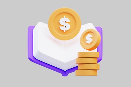 Preview: Stacked coins and envelope illustration