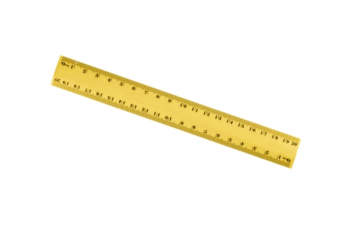 Preview: Student's ruler isolated on white