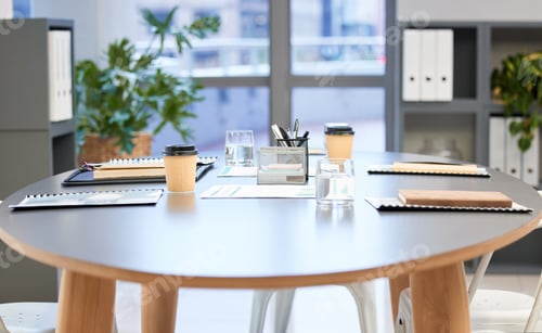 Preview: Shot of a well-lit modern office boardroom with nobody in it