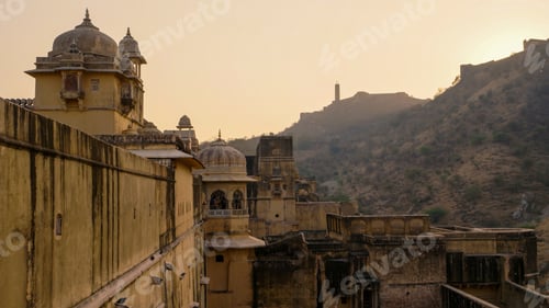 Preview: Majestic Amber Fort near Jaipur, Rajasthan, India during daylight
