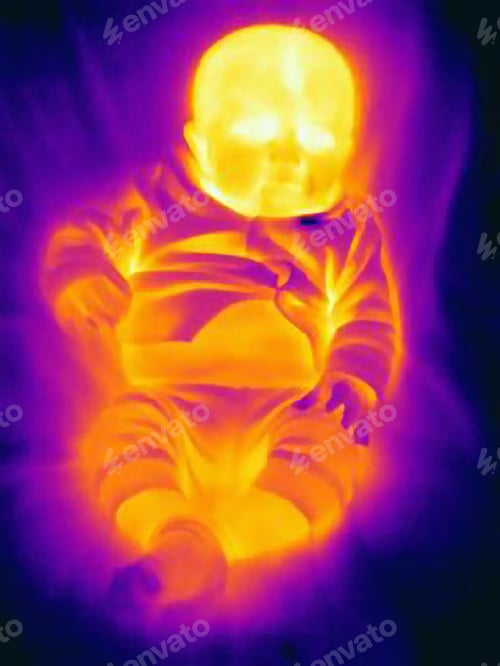 Preview: Thermal image of three month old baby