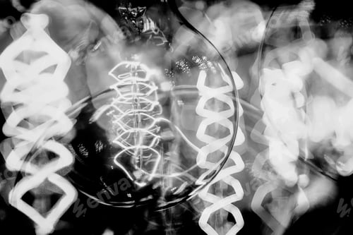 Preview: Retro light bulb decor glowing for abstract background. Holiday or party background.