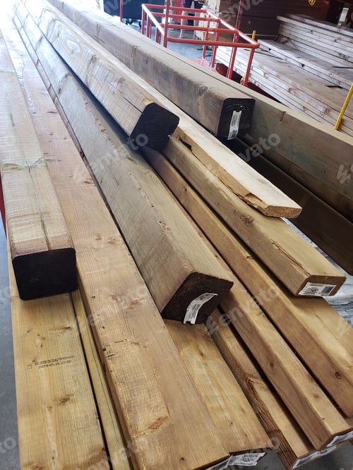 Preview: Cedar wood posts to build a deck or pergola
or any other outdoor projects, hardwood lumber