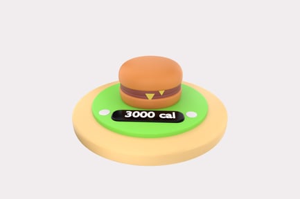 Preview: Portion Control Plate 3D Illustration