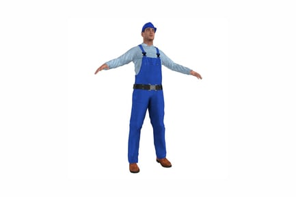 Preview: Man in overalls with outstretched arms