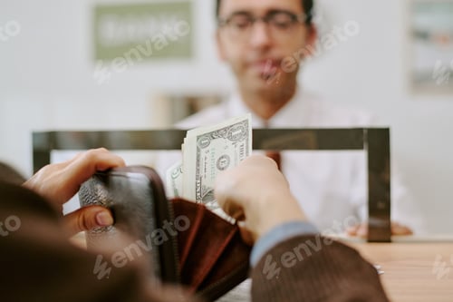 Preview: Exchanging Cash at Bank Teller Counter