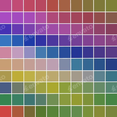 Preview: Color palette mosaic grid illustration with dark shades