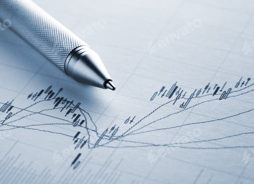 Preview: Stock market graph with pen