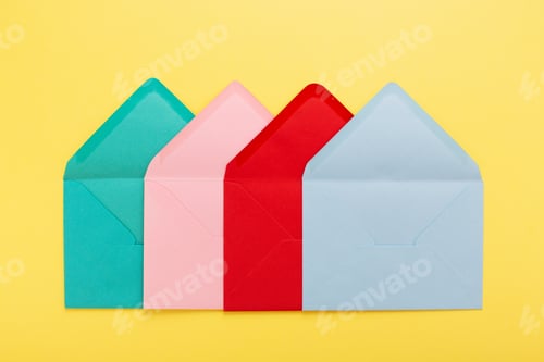 Preview: Abstract Background with Colorful Envelopes.