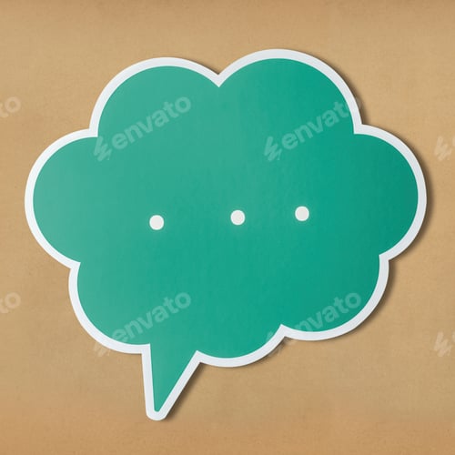 Preview: Speech bubble cut out icon