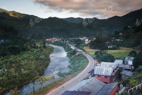 Preview: Ranomafana Town and Namorona River at sunrise, Madagascar Central Highlands