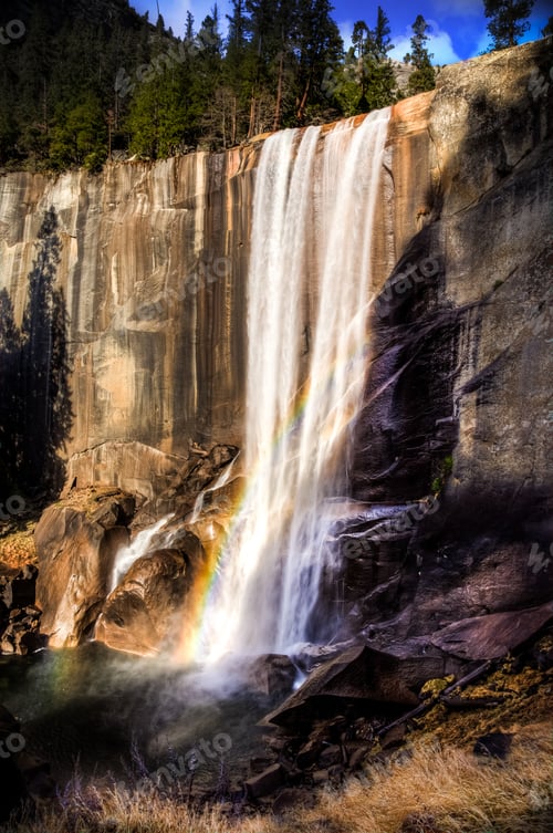 Preview: Rainbow On Vernal Falls, Yosemite National Park, California