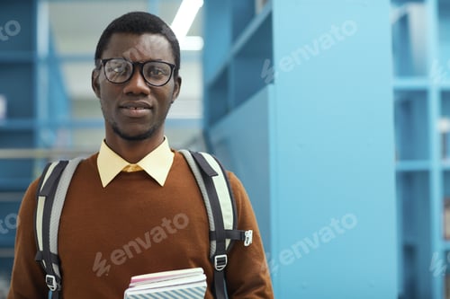 Preview: Portrait of African-American Student in Library