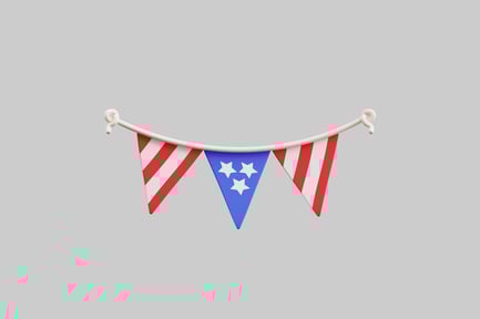 Preview: Festive american flag bunting decoration