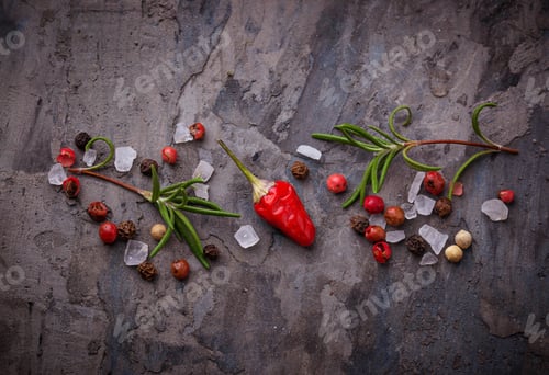 Preview: Red hot chilli peppers, rosemary and salt