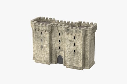 Preview: Medieval Castle Gatehouse with Portcullis