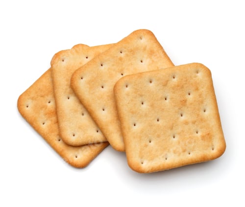 Preview: Dry cracker cookies isolated on white background cutout