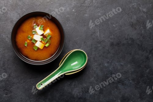 Preview: Miso traditional Japanese soup with tofu