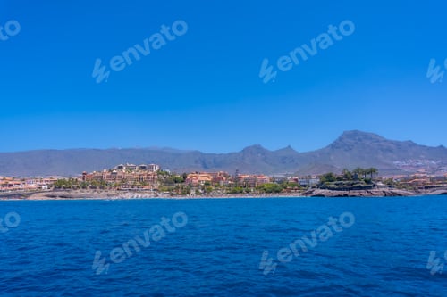 Preview: Panoramic view of the Costa de Adeje from a boat in the south of Tenerife
