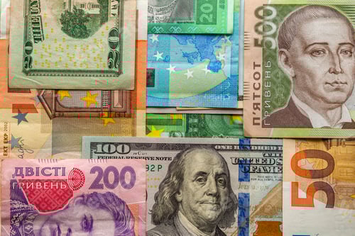 Preview: Money and finances concept. One hundred dollar new bill on colorful