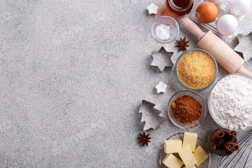 Preview: Ginger bread cookies and ingredients