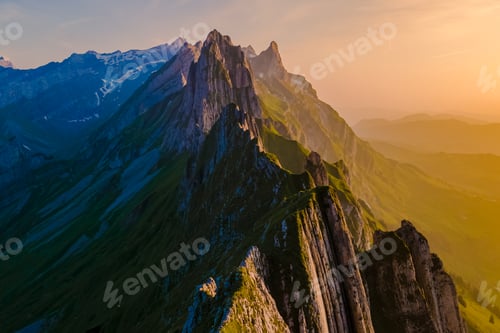Preview: Schaeffler mountain ridge swiss Alpstein, Appenzell Switzerland Schafler Ebenalp