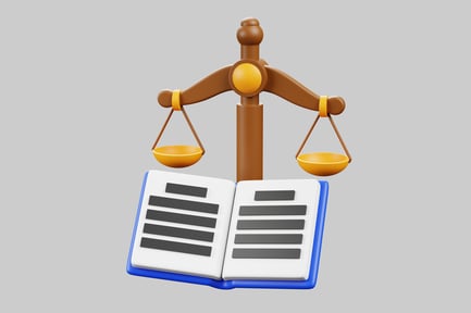 Preview: Law scales with open book