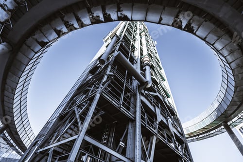 Preview: Modern fuel or oil factory building