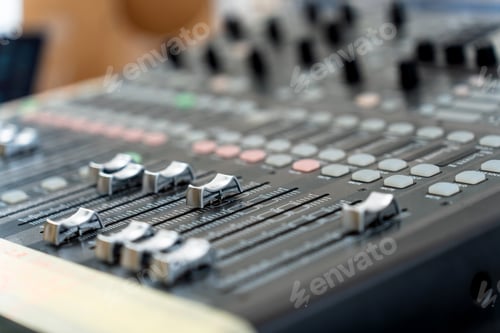 Preview: Closeup of a professional sound table
