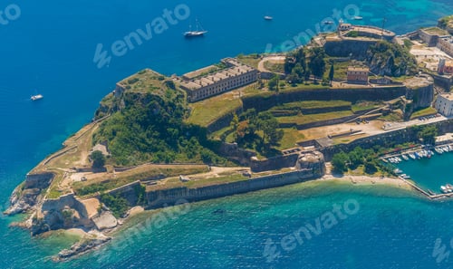 Preview: Aerial view of Kerkyra Old Fortress, Corfu, Greece