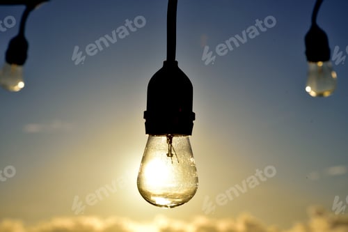 Preview: Lightbulbs at sunset