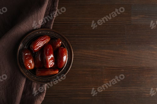 Preview: Concept of tasty food, dates, space for text
