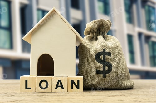 Preview: Real Estate Loan Concept with Wooden House