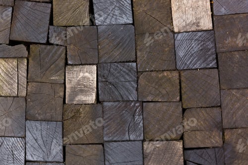 Preview: Pavement Texture Made of Wooden Blocks